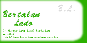 bertalan lado business card