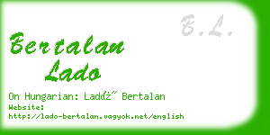 bertalan lado business card